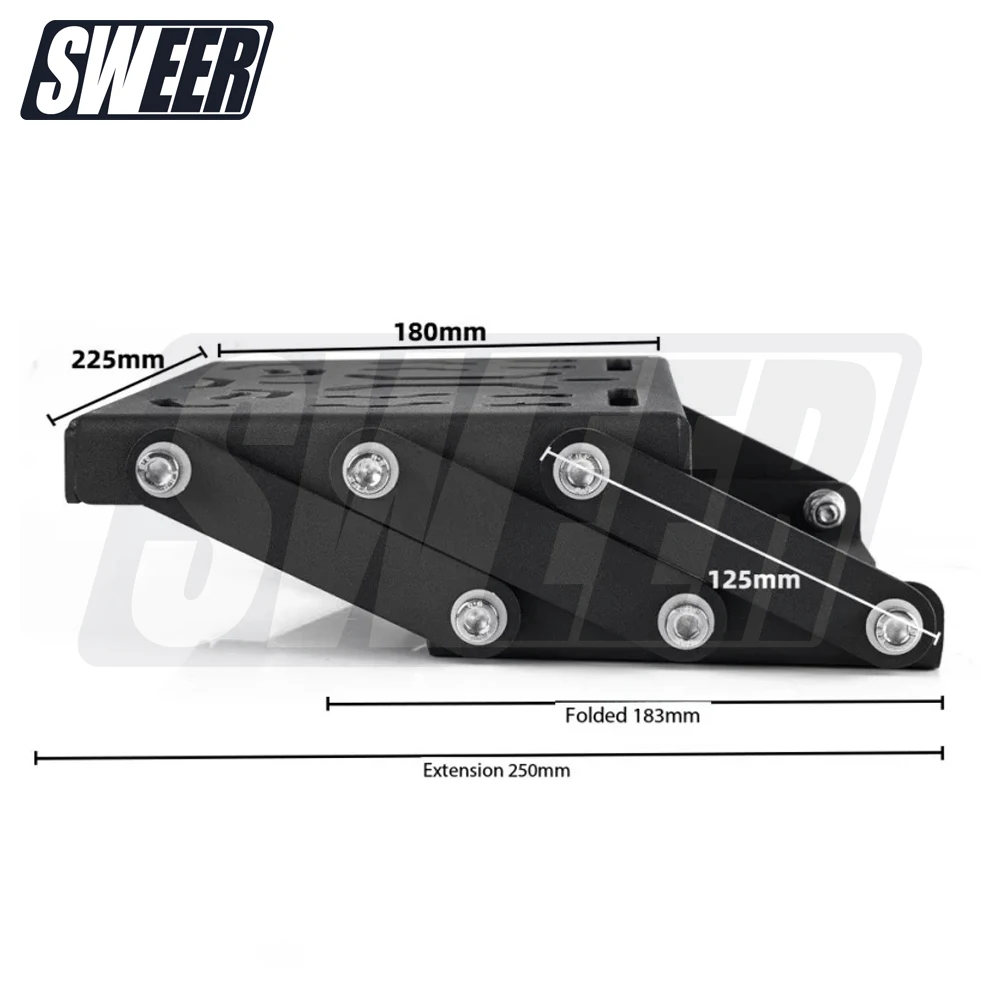 Motorcycle Carbon Steel Multifunctional Rear Rack Suitable For Honda PCX 160 2021-2025  Foldable Expandable Luggage Rack