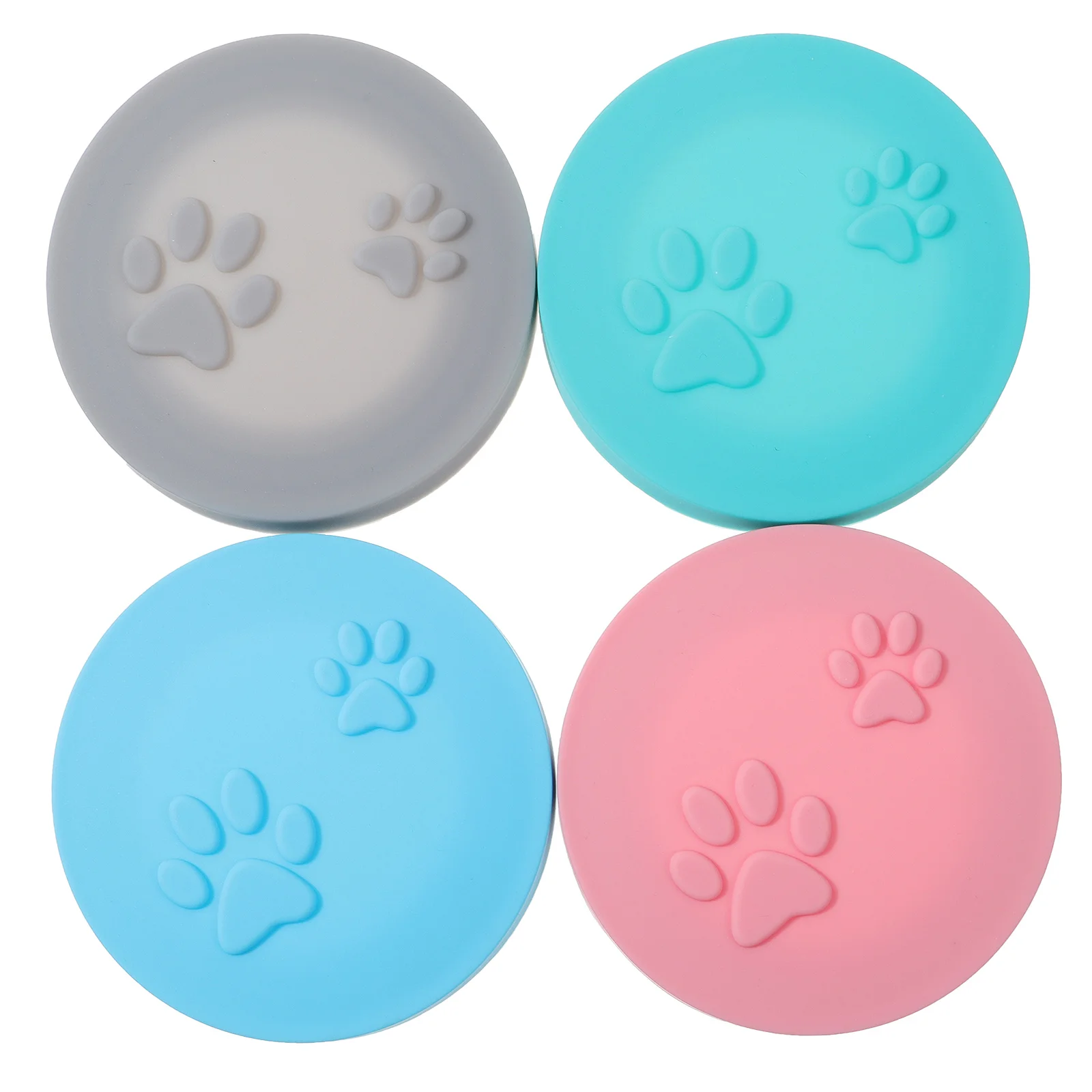 

4 Pcs Pet Can Lid Food Container Cover Supplies Cat Dog Silicone Silica Gel Lids