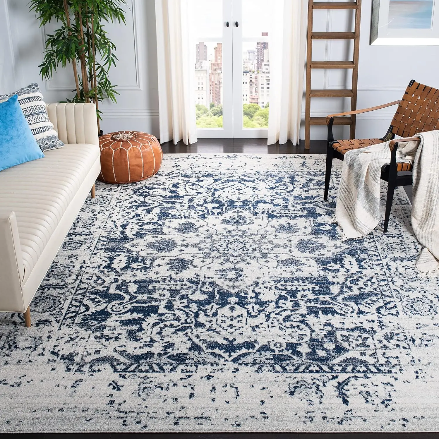 

Comfort Corner Madison Collection Area Rug,Snowflake Distressed Design Easy Care, Ideal for High Traffic Areas in Living Room