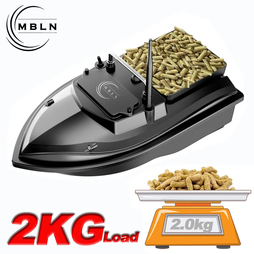 

MBLN Bait Boat for Carp Fishing Dual Hoppers,2kg Load,300m Remote Range, 1m/s Speed – Precision Fish Baiting Tool for Anglers