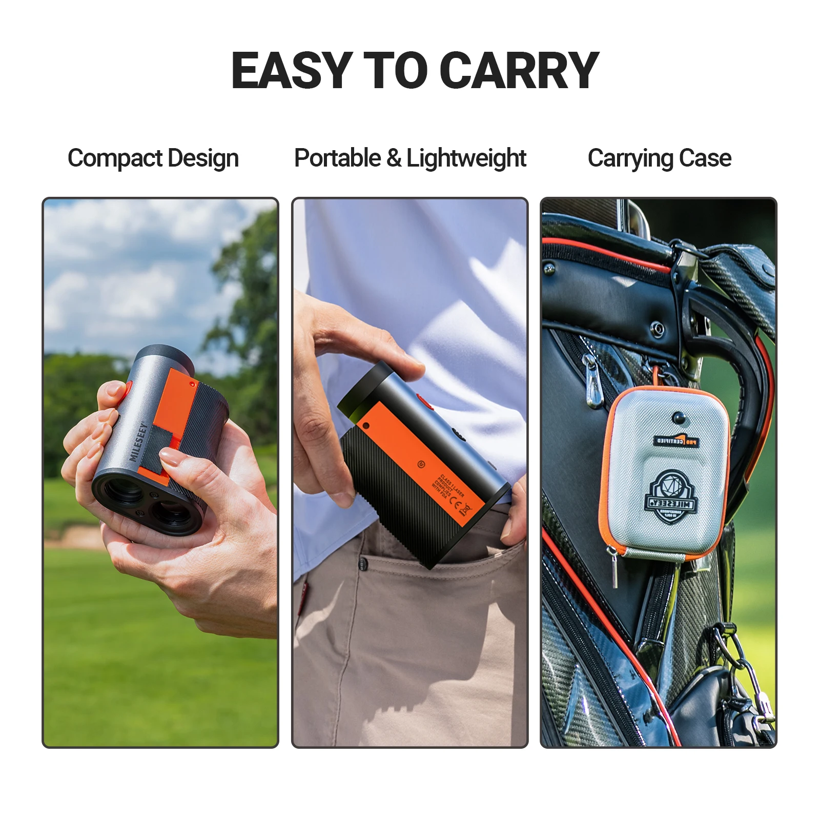 MILESEEY Golf Rangefinder GPF12,Laser Rangefinders With Flag Lock,Vibration, Slope Switch,600M Range Finder Golf