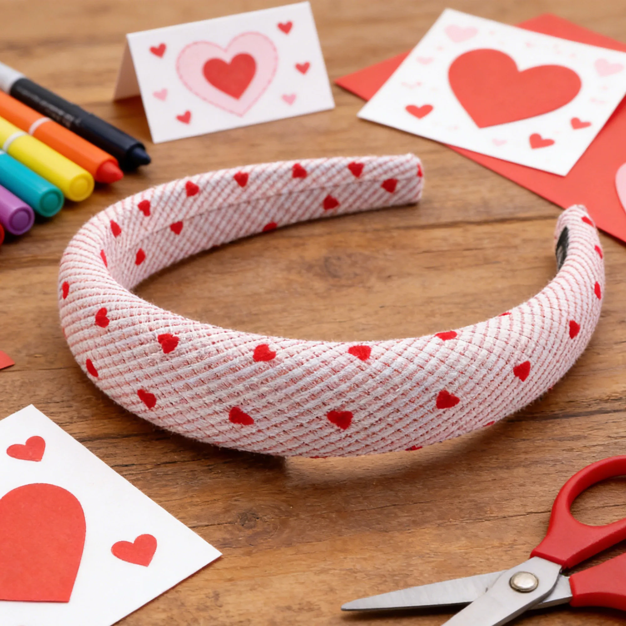 

1Pc Velvet Heart Plaid Print Hair Accessory Headband Decoration Casual Hair Accessory For Normal Hair Style