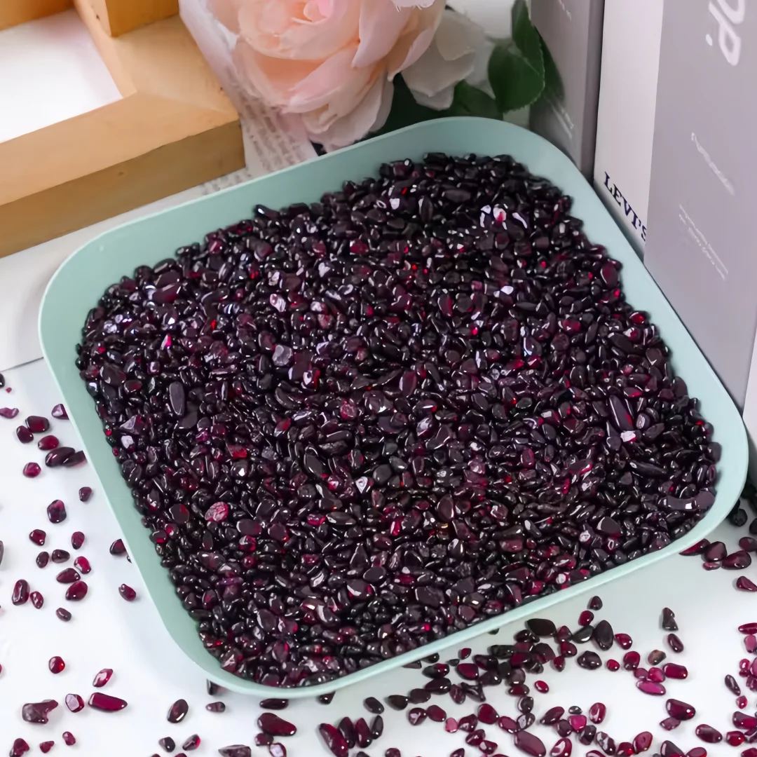 Natural Garnet Crushed Stone, Garden Decoration, Potted Filler, Vase Filler, Fish Tank Decoration Stone, Jewelry, Gift Giving view 4