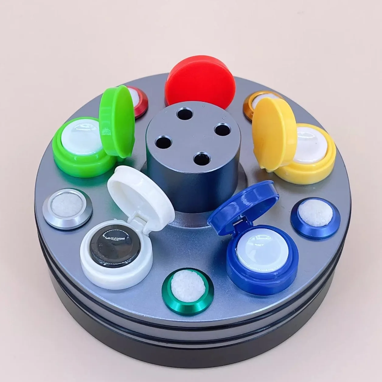 Watch Oil Cup Holder Watch Oil Dip Oiler Stand Supplies 5 Dish Maintenance Multipurpose with Cover Men Women Watch Repair
