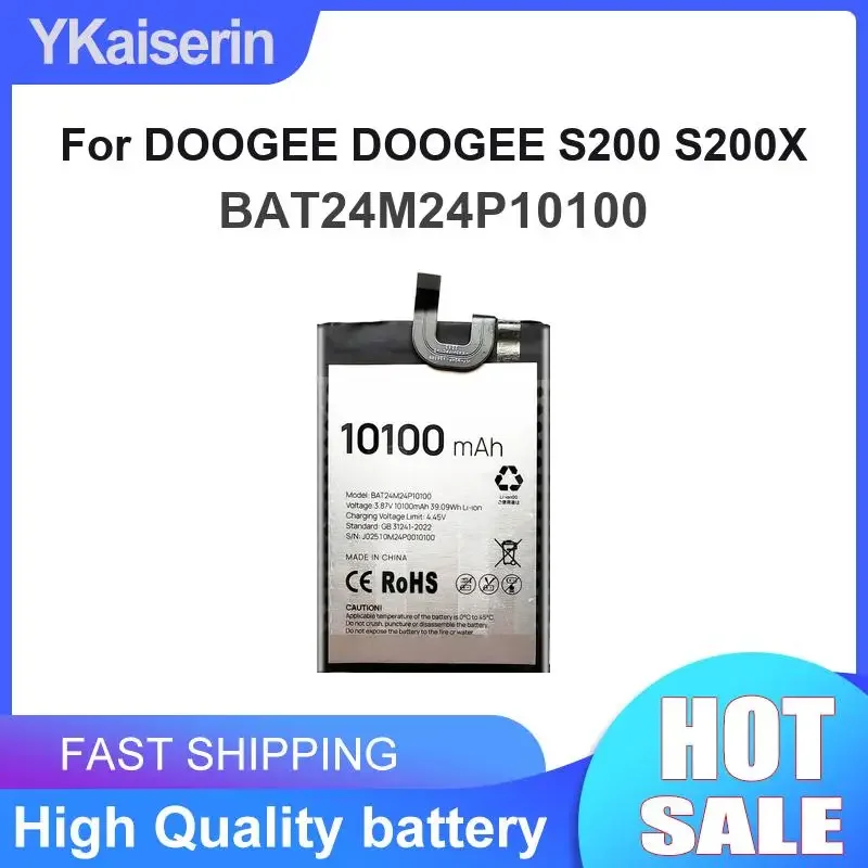 For Doogee Doogee S200 S200X High-Performance Premium Replacement BAT24M24P10100 Mobile Phone Battery 10100mAh