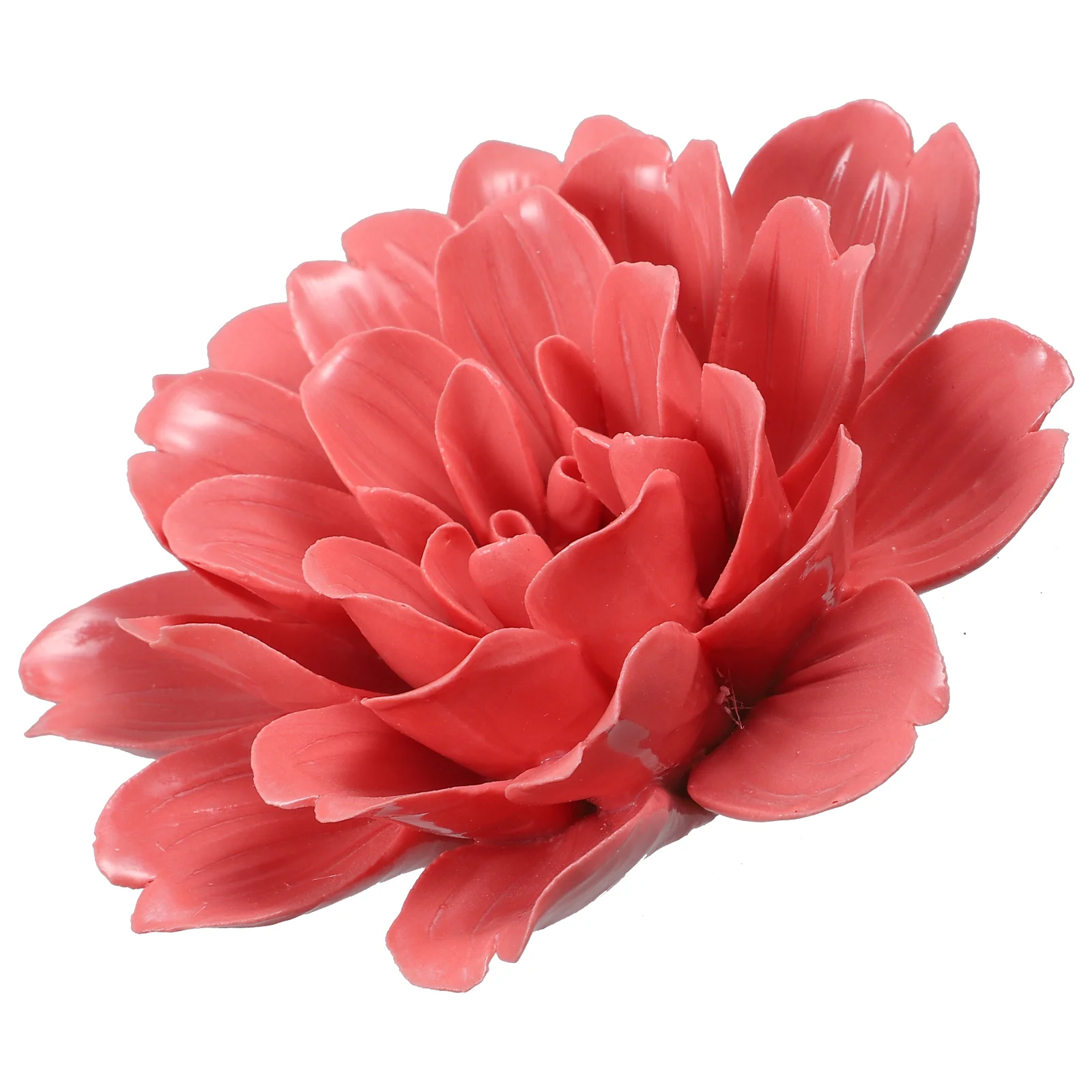 

Decor Flower Wall Hangings Porcelain Floral Ornament The Flowers Ceramic Decoration Red Craft Sculpture 3d Ceramics