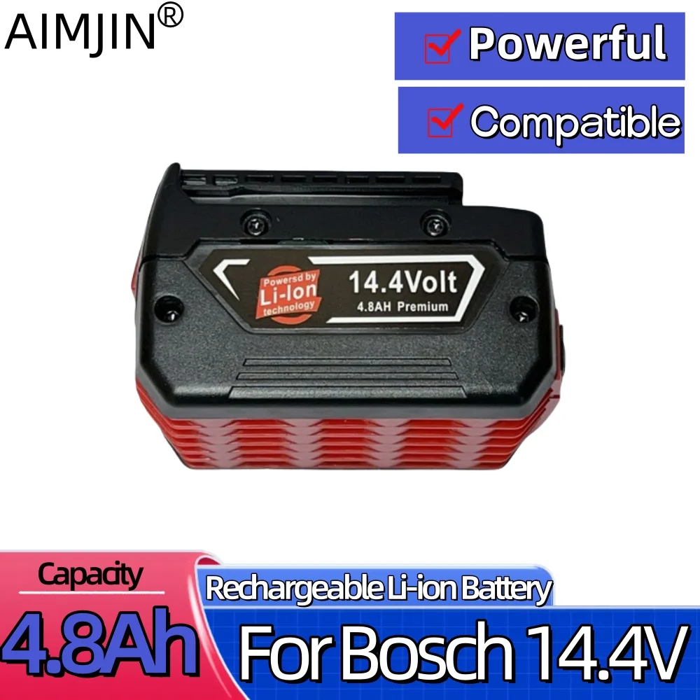 

For Bosch 14.4V power tool replaces 18650 lithium-ion battery with 4.8Ah rechargeable battery BAT614G