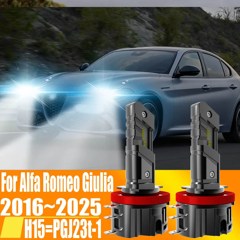 2-個-h15-led-ヘッドライト-canbus-エラーなし車の電球ハイパワーデイタイムランニングライトダイオードランプ-12v-アルファロメオジュリア-2016-〜-2025