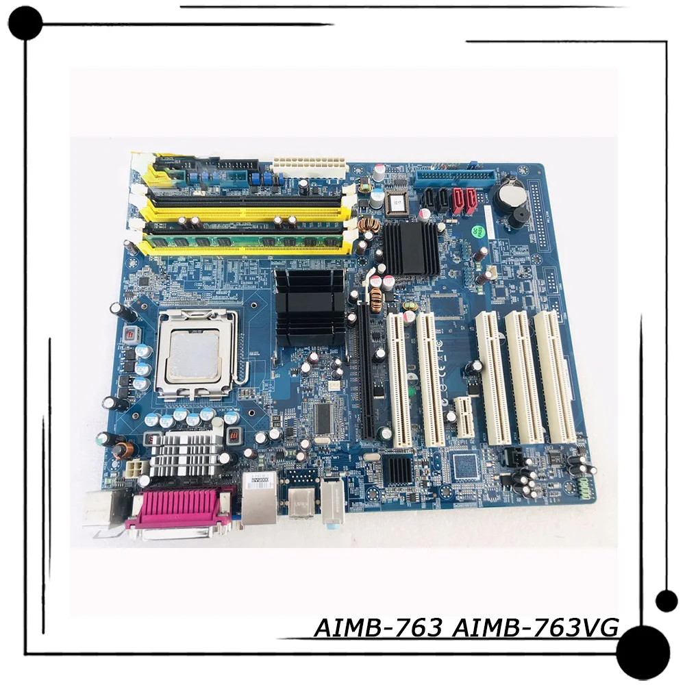 

AIMB-763 AIMB-763VG AIMB-763VG-00A1E For Advantech Industrial Motherboard DDR2 775 Single Network Port