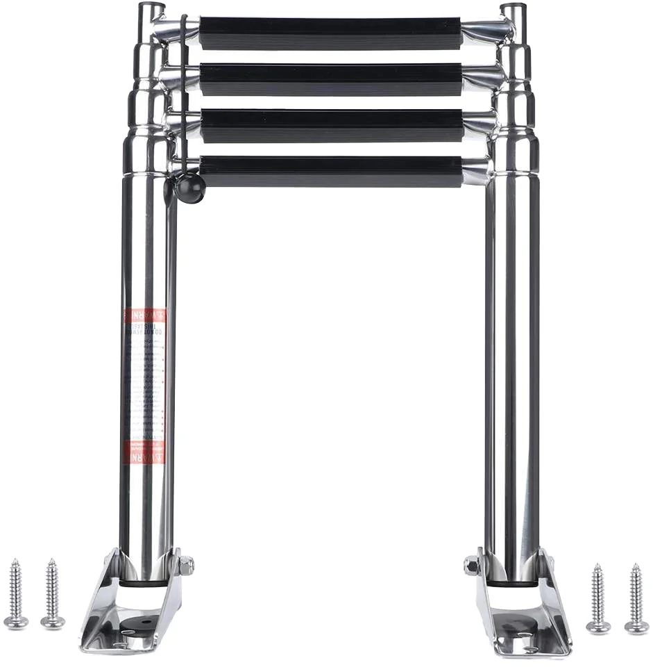 Hot Sale 3/4 Steps Telescopic Stainless Steel Boat Ladder Marine Hardware Boat Yacht Accessories