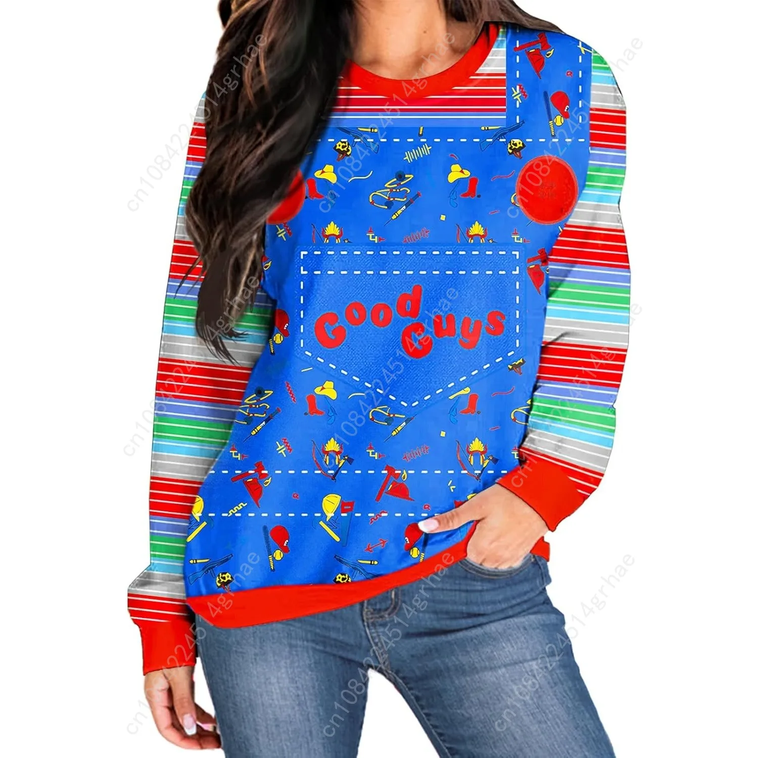 

Deerose Women Halloween Sweatshirts Thanksgiving Long Sleeve Print Shirts