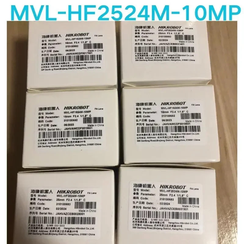 Brand-new  Hikvision industrial lens, MVL-HF2524M-10MP, 10 million resolution, target size 1/1.8 