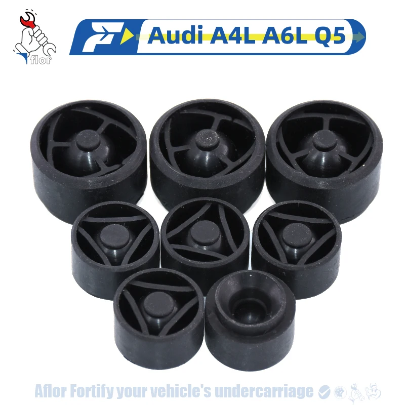 

4pcs For Audi A4L A6L Q5 Engine Cover Gasket Upper Cover Plate Rubber Pad Rubber Pier Rubber Buffer