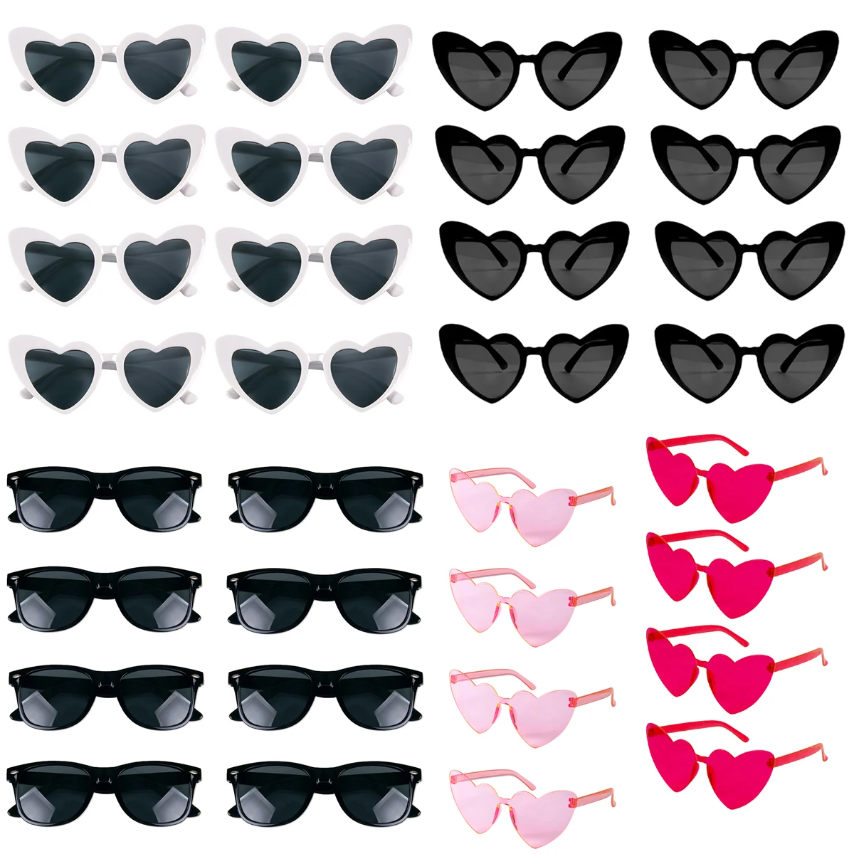 Bachelorette Party Sonnenbrille Braut zu sein Brautjungfer Geschenk Hochzeit Brautparty Dekor Schwarz Weiß Quadratische herzförmige Brille