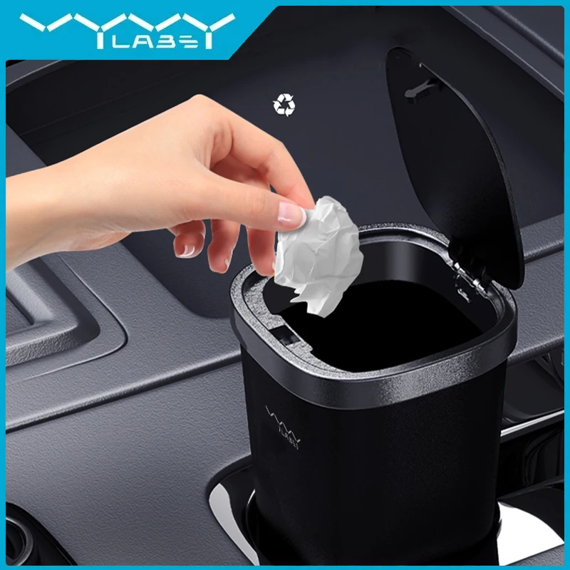 

VYVYLABS Car Garbage Can 800ML Large Capacity Trash Bin For Car Dustbin Waste Rubbish Basket Bin Organizer Storage Holder Bag