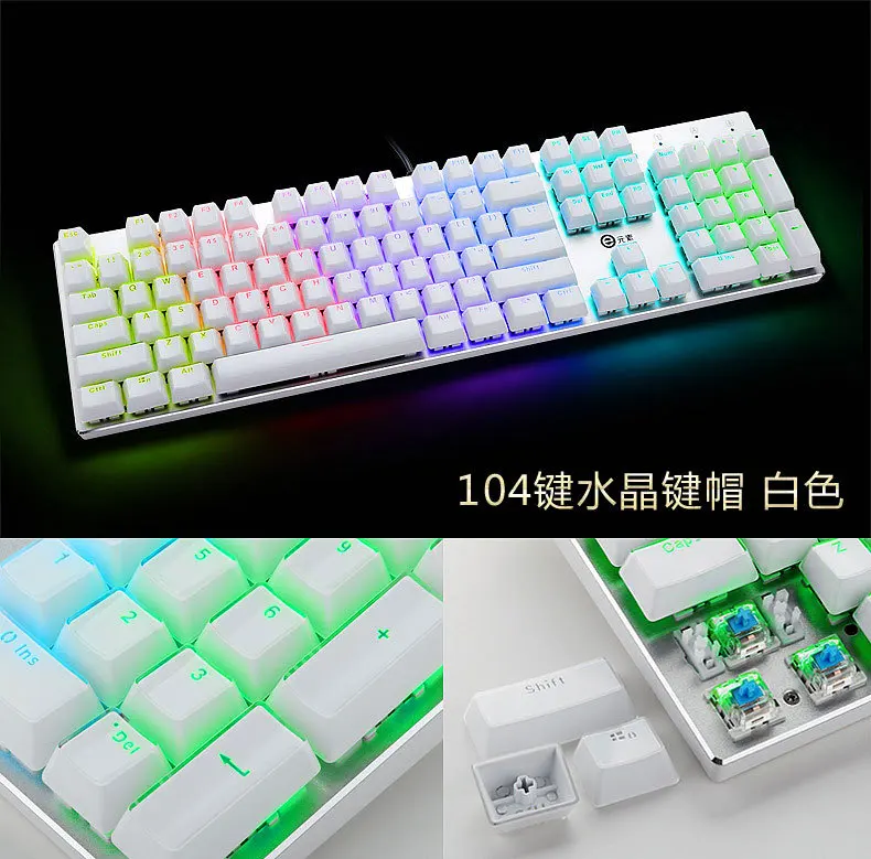 Universal keycaps teclado mecânico cristal keycap translúcido chave para o homem menina menino jogo teclado