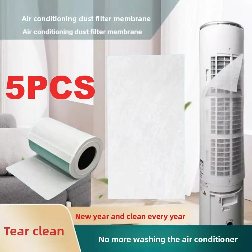 5PCS/Pack Universal Disposable Air Conditioning Filter Pad White Anti-dust Air Conditioning Inlet Filter Sheet