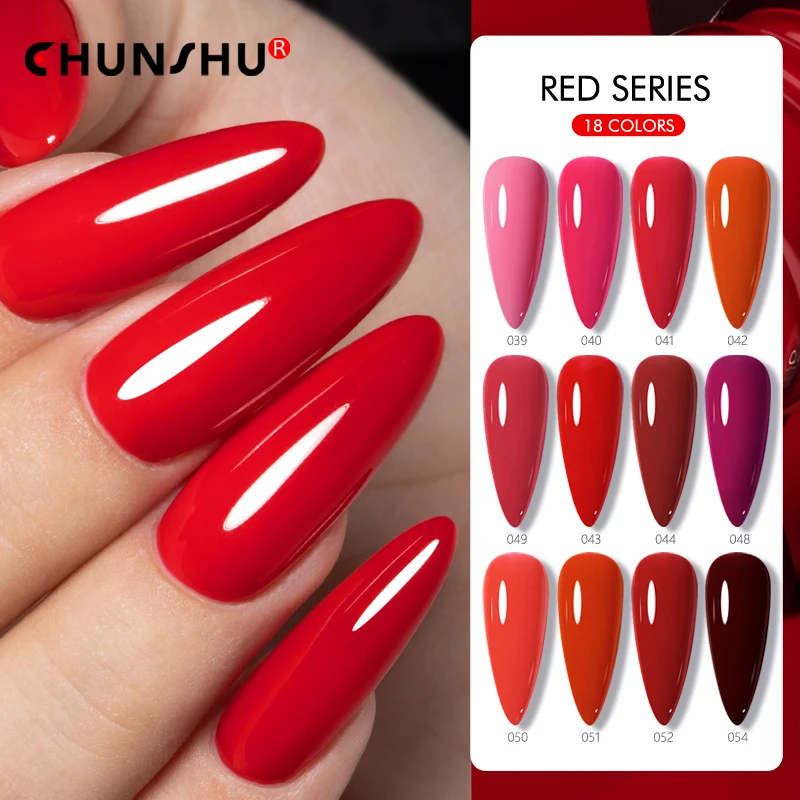 

Гель-лак для ногтей CHUNSHU 10 мл, средней стойкости, размачиваемый, зеркальный лак, красная серия 1
