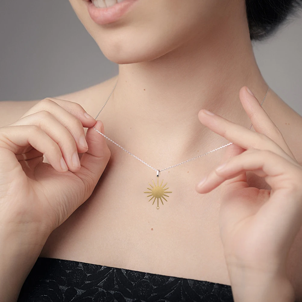 

20pcs Flower Pendant Connectors Diy Assembly Durable Double Hanging Versatile Sun Charm Beads Necklace Making Supplies Earring