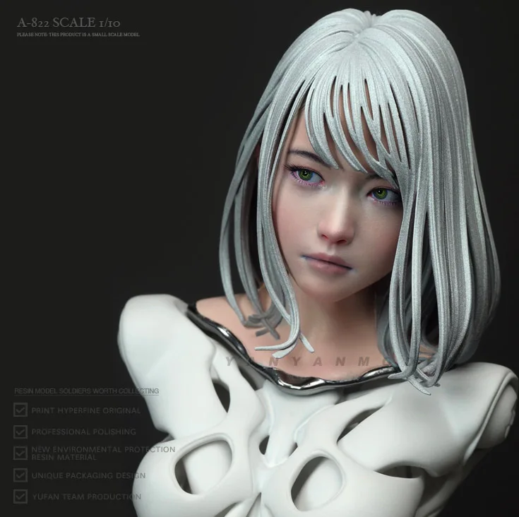 1/6 Resin bust model kits figure beauty colorless and self-assembled  A-822