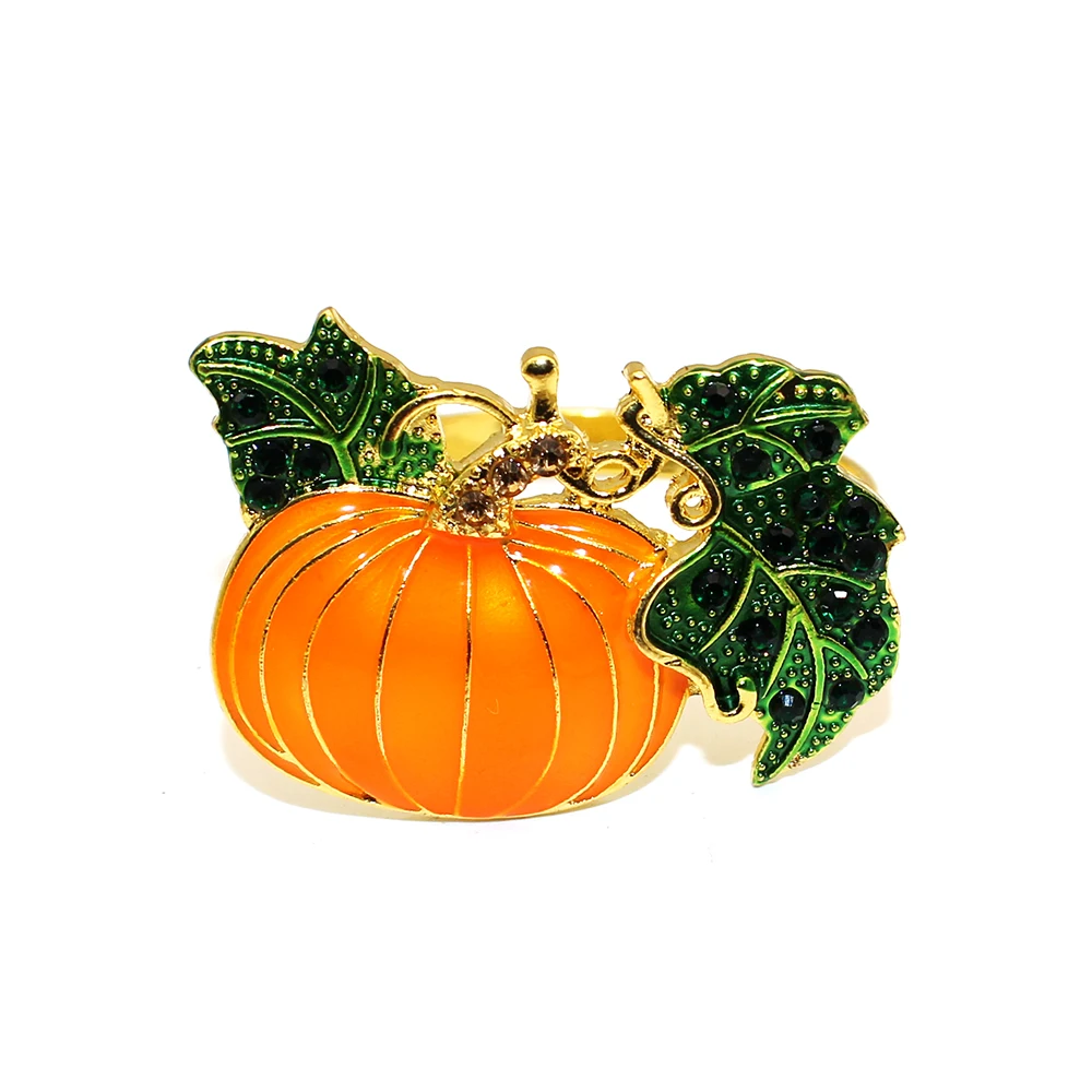 Colheita de Trigo Abóbora Guardanapo Anel, Outono Rústico Guardanapo Titulares, Vintage Thanksgiving Party, Decoração De Mesa De Halloween, 8pcs