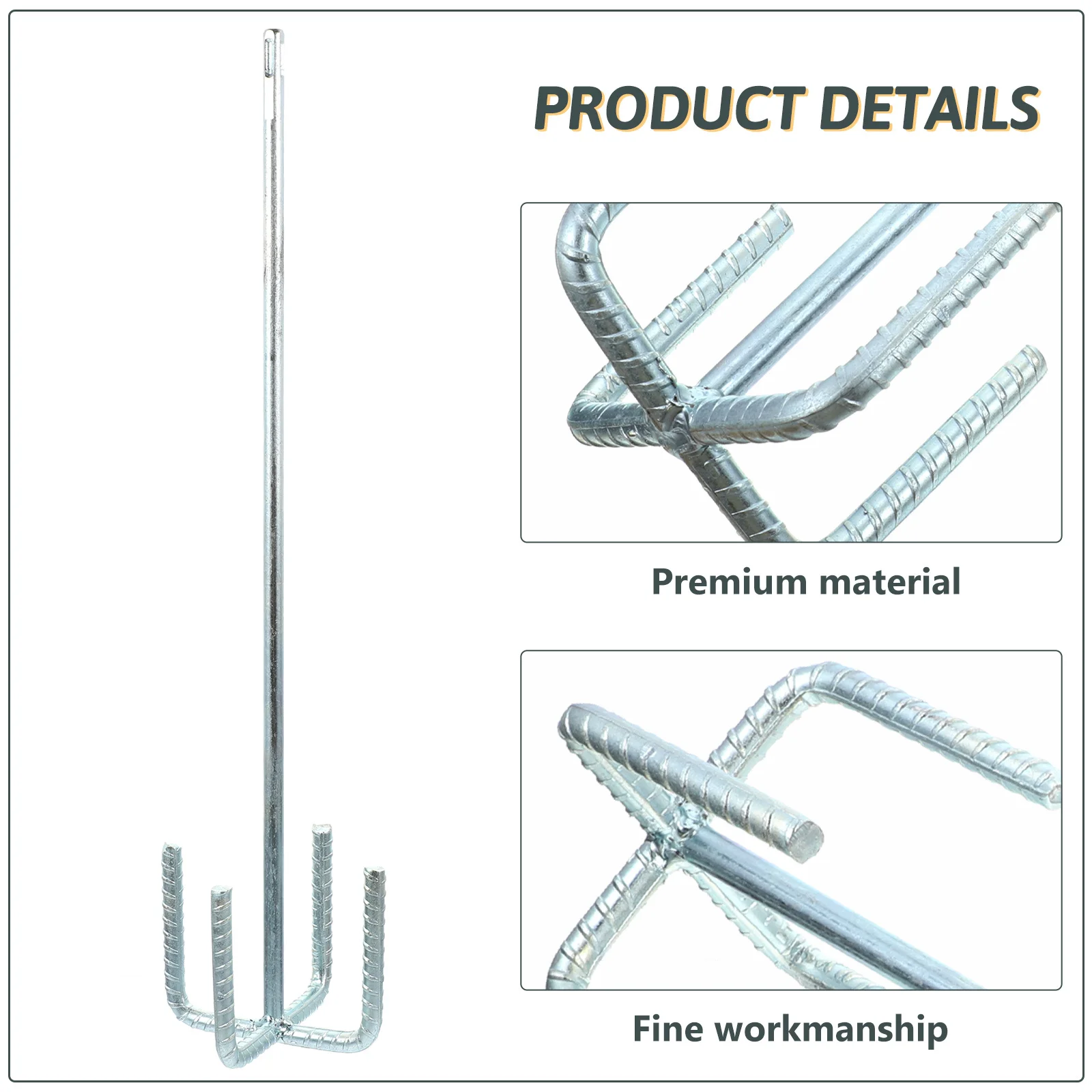 

Drywall Mud Mixer Electric Drill Stirring Rod 45 Steel Durable Cement Paint Mixer Paddle Heat Transfer Vent System