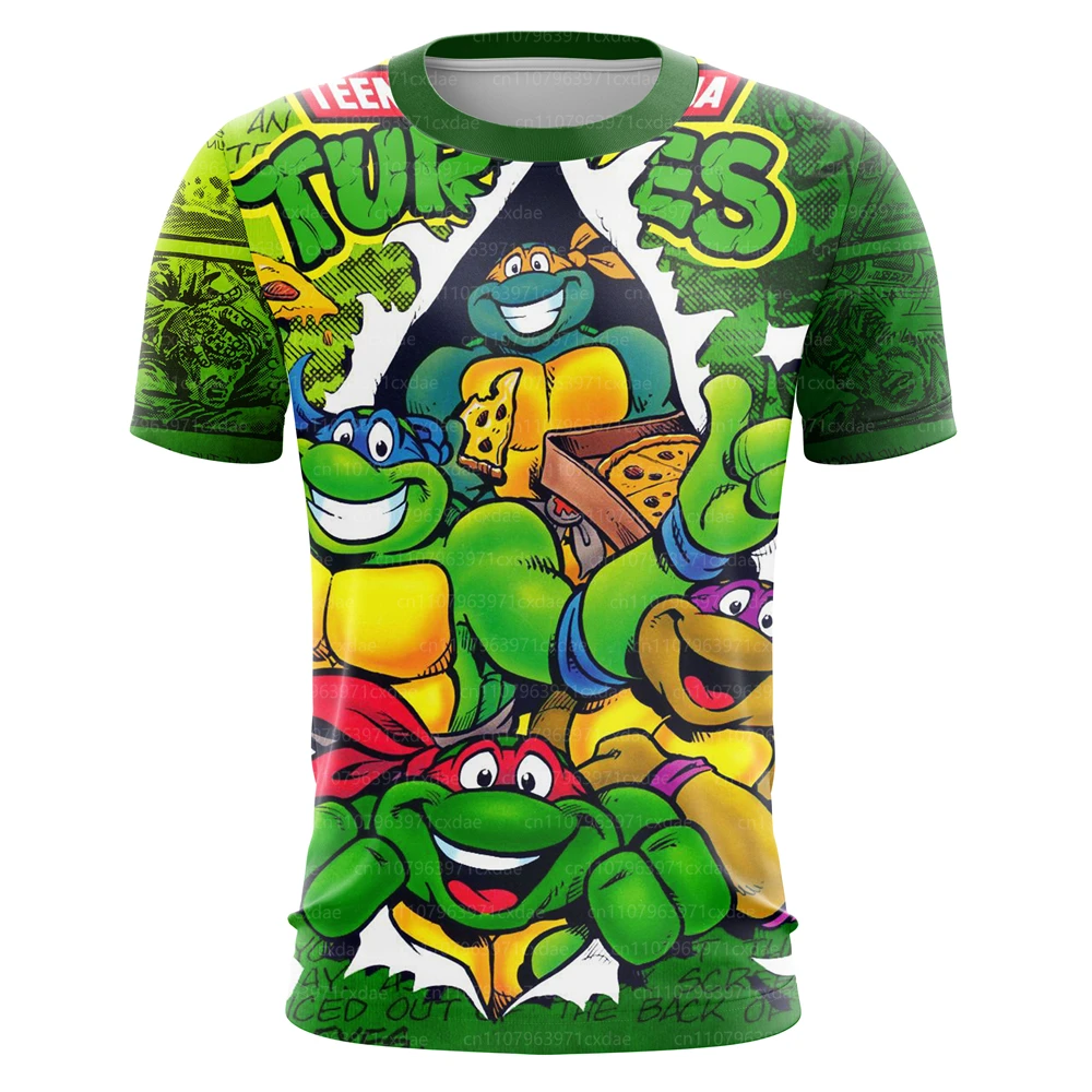 Teenage Mutant Ninja Turtles Boys Game Anime Clothes Men Party 3D Print T Shirt Anime Cartoon Summer Tee Shirt Streetwear Tops