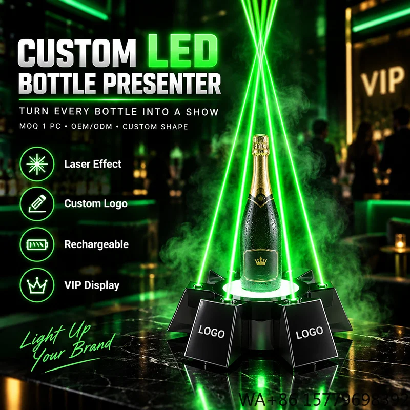 Innovative Custom Shape LED Bottle Presenter for Luxury Brands OEM ODM Design Manufacturer
