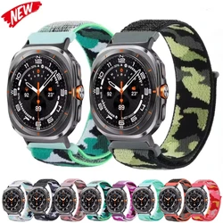 Nylon Strap for Samsung Galaxy Watch 8-7 Ultra 47mm Camouflage Breathable Replacement Bracelet for Galaxy Watch Ultra 47mm Band