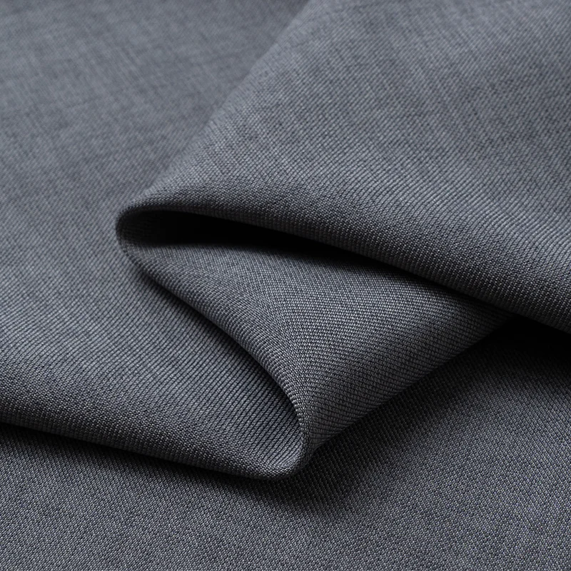 Anti-wrinkle Stretch Suit Fabric By The Meter for Coats Clothes Dresses Uniform Diy Sewing Cloth Micro Stretch Soft Black Gray