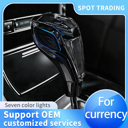 Perilla de palanca de cambios de cristal LED Universal Color titanio negro adecuado para Toyota, Kia, Mitsubishi, Lexus, Chevrolet, Honda, Nissan