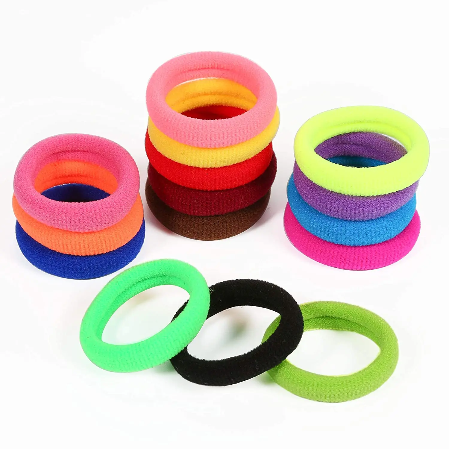 Fascette per capelli per bambini da 50g, circa 250 fasce per capelli per ragazze Macaron elastico per ragazze e bambini, fasce per capelli senza cuciture multicolori elastiche