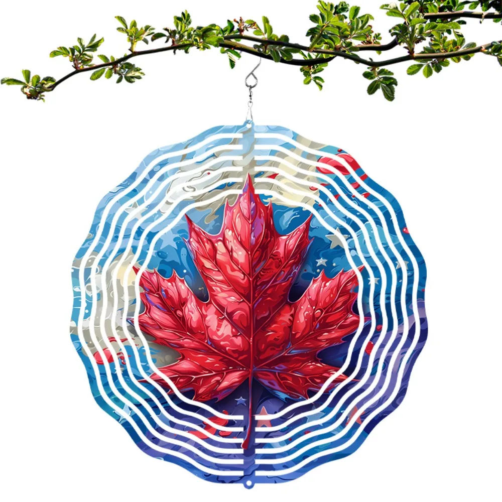

Maple Leaf Metal Wind Spinner 3D Garden Art Outdoor Hanging Decor Kinetic Sculpture Patio Yard Decoration Unique Gift