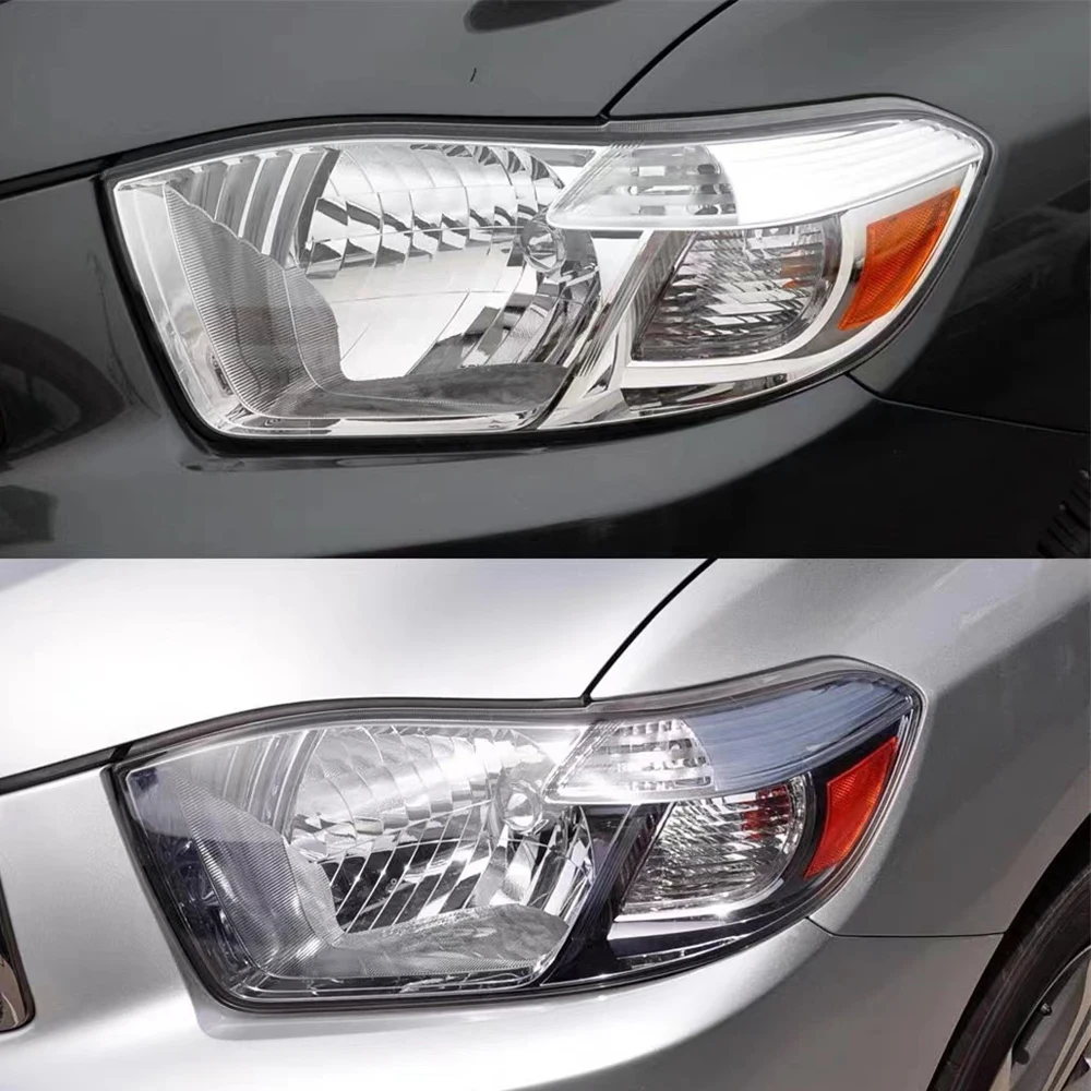 

Car Front Headlight Lens Cover For Toyota Highlander 2007 2008 2009 2010 2011 Plexiglass Headlamp Lampshades Car Accessories