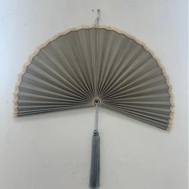 New Chinese-style Bamboo Woven Decorative Hanging Fan, Creative Wall Hanging Fan for Hotel Bedroom, Gift Decorative Fan image 3