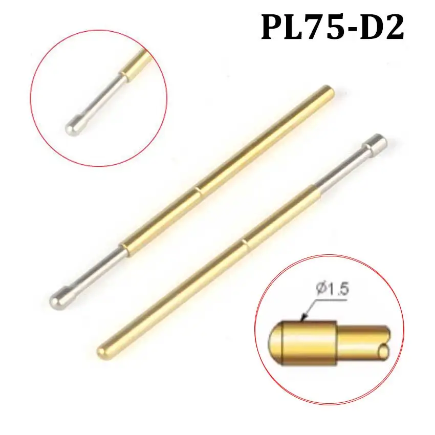Cltgxdd 10 Stück PL75-A2 B1 D2 E2 F1 G2 H2 J1 LM2 Q1 Q2 T2 M3 4 W 4S PCB skalierbare Federprüfspitze Pogo-Pin-Stecker – Detail 4
