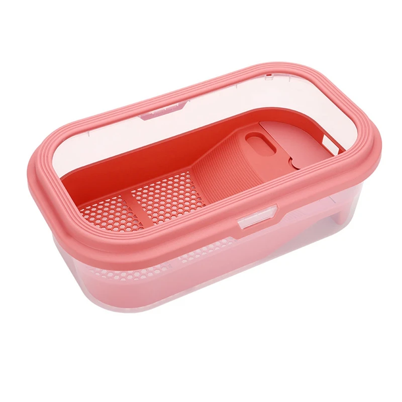 Резервуар для черепахи для домашнего использования с солнечной террасой, рыбой, черепахой, смешанный резервуар для разведения, аквариум для рептилий, розовый тип-A26I