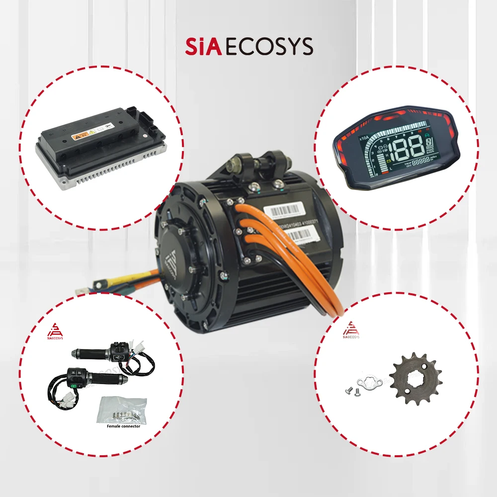 

QS Motor 138 70H 3KW V1 Sprocket Belt Mid Drive Motor with Votol EM150 Controller and LCD Display Throttle