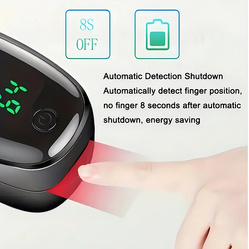 Oximeter Fingertip Pulse Blood Oxygen Saturation Monitor With LED Display Fingertip Oximeter Testing SpO2 Health Care