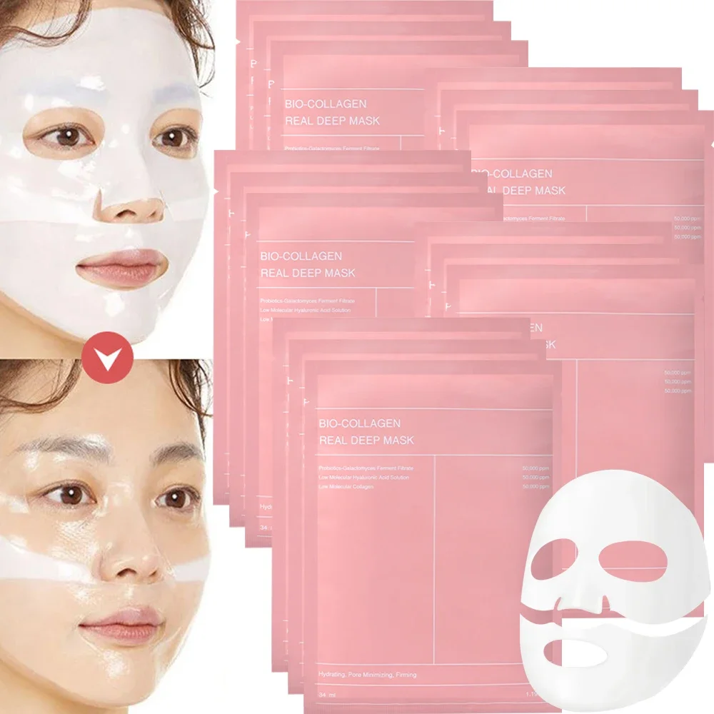 Split Collagen Mask Moisturizing Refreshing Brightening Skin Care Oil Control Tender Deep Hydrating Facial Masks Korean Makeup