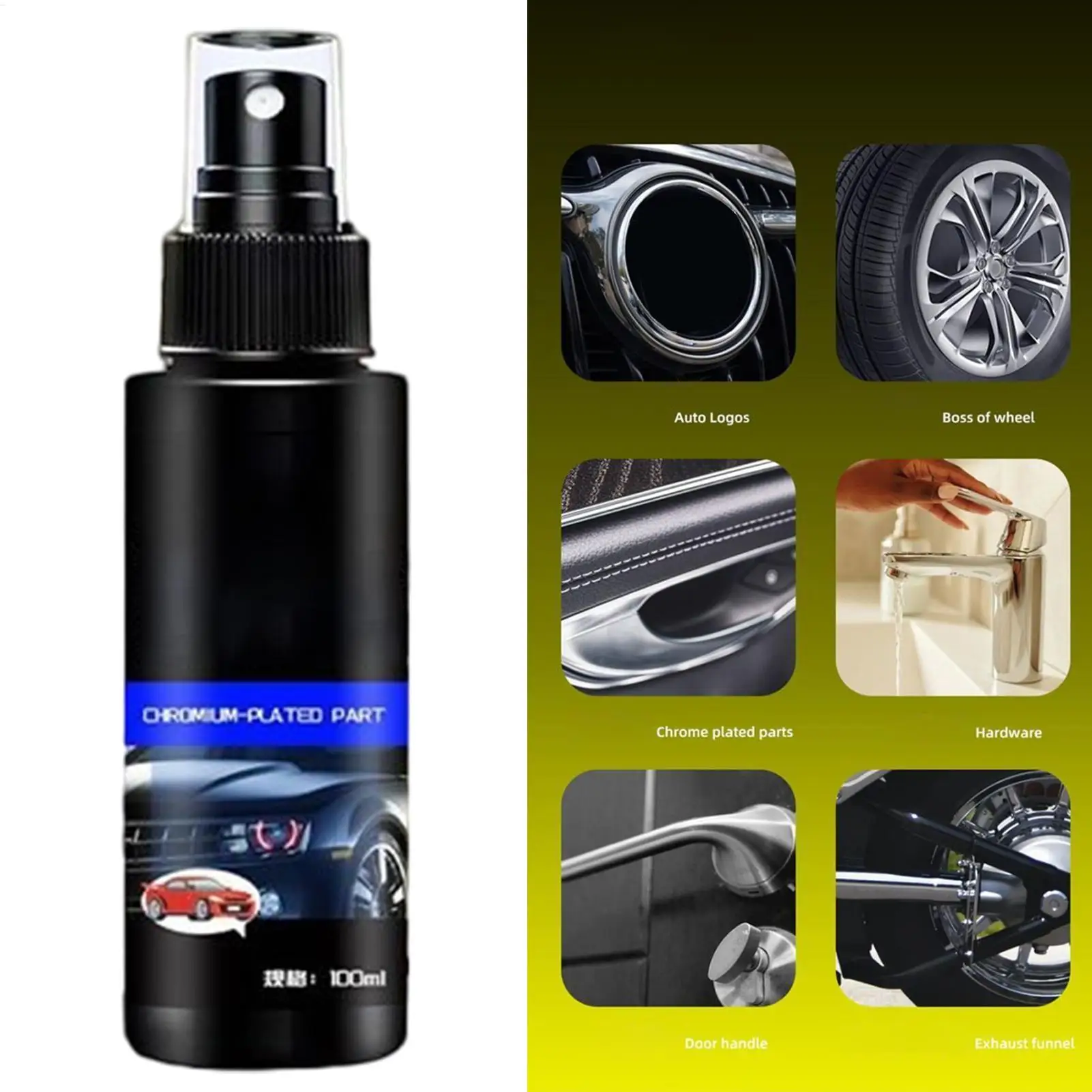 

Nano Chrome Cleaner & Polish Spray, средство для удаления царапин для автомобилей, грузовиков, лодок, автофургонов и долговечная кухонная утварь из нержавеющей стали