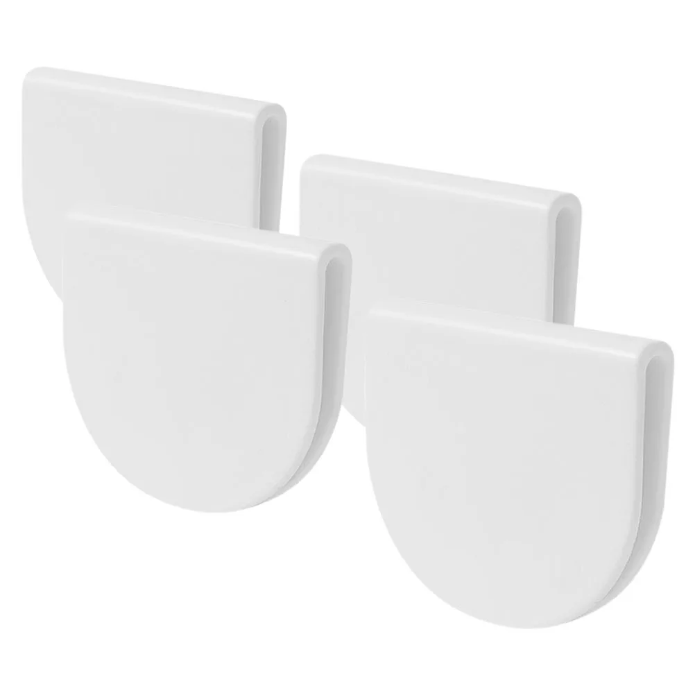 

4Pcs Adhesive Shower Curtain Clips Strong Splashproof Windproof Bathroom Curtain Clamps Shower Liner Clips