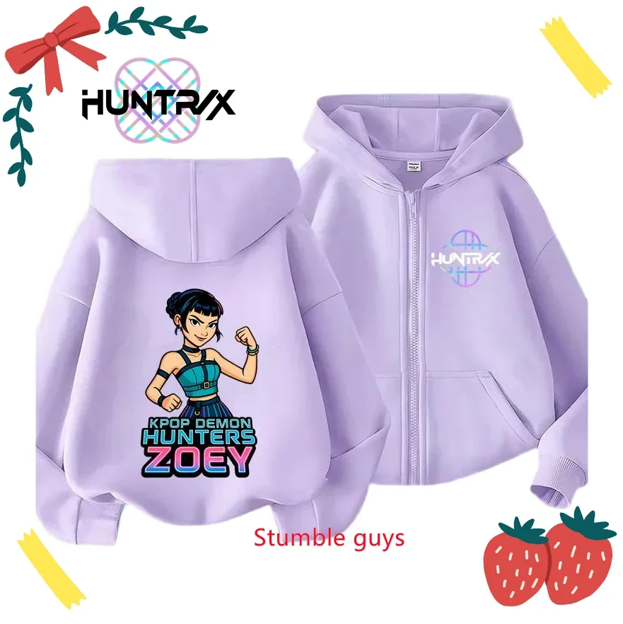 

Kpop Demon Slayer Kids Zipper Hoodie Spring Autumn Warm Comfortable Boys Girls Clothes School Wear Sweatshirt