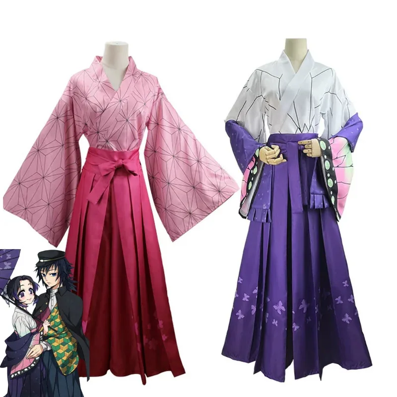 2025 aaa Anime Kochou Shinobu Kamado Tanjirou Kanroji Mitsuri Tomioka Giyuu Tsuyuri Kanao Cosplay Costume Japanese Kimono Bathro