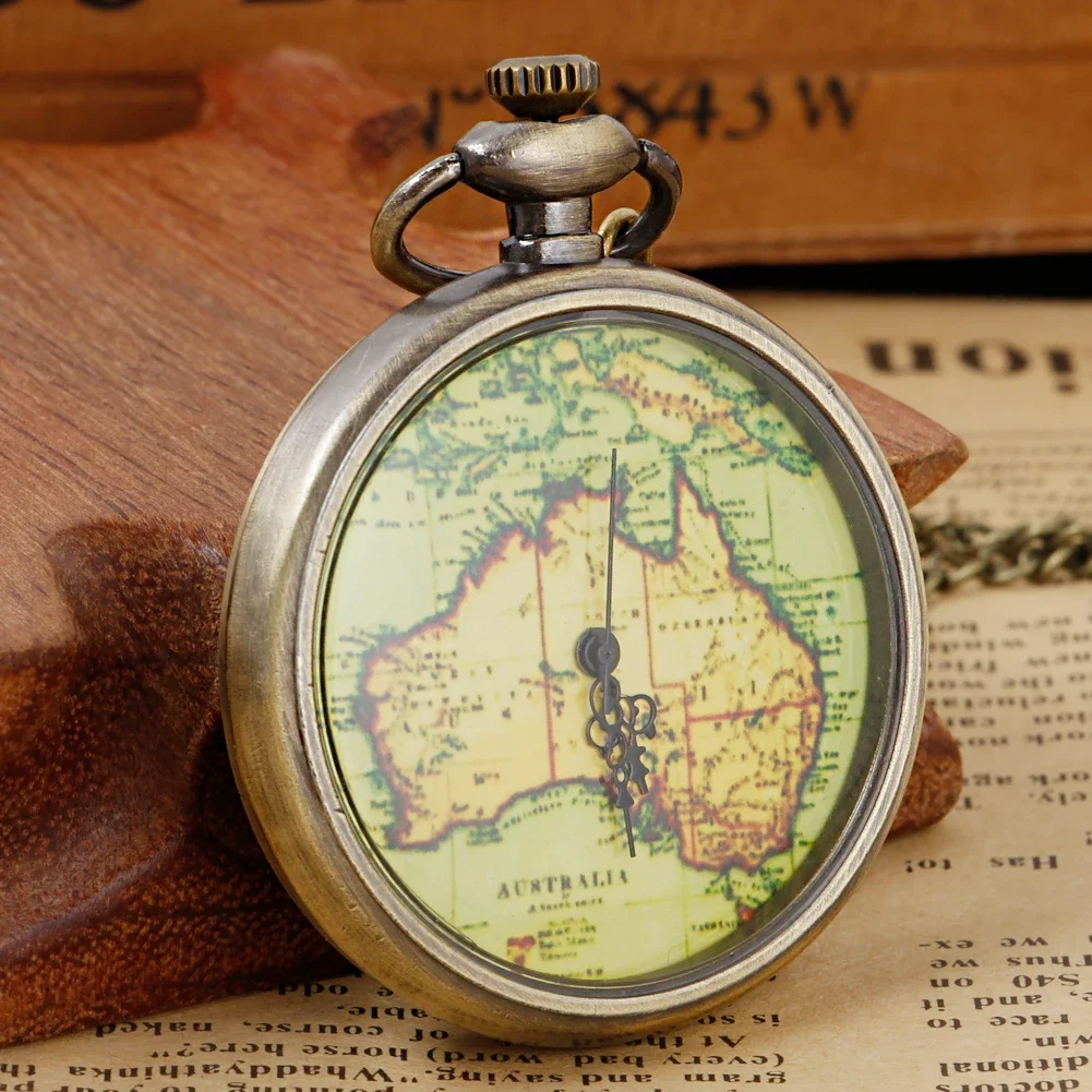 

Классический дизайн карты, кварцевые карманные часы для женщин и мужчин, винтажное высококачественное стальное ожерелье, кулон, ювелирное изделие, подарок CF1686