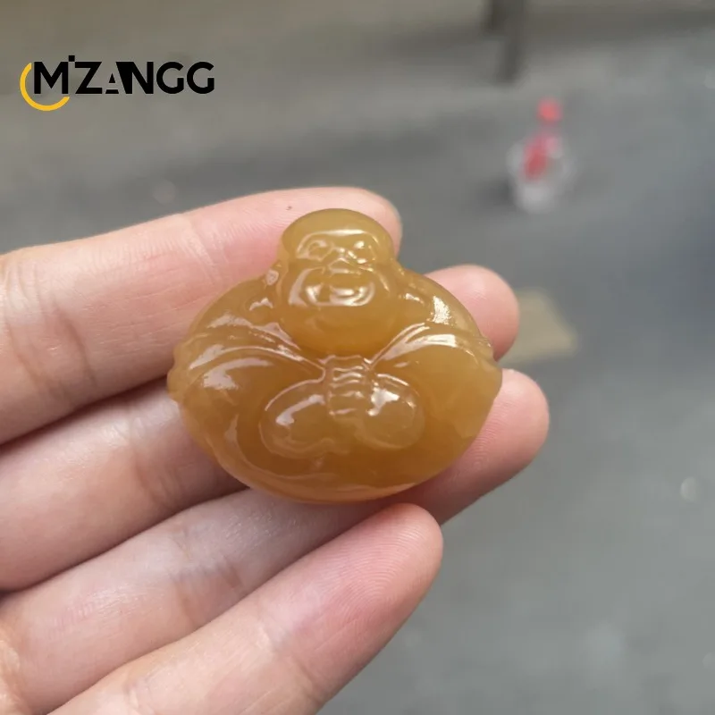 Natural Chinese Landscape Brand Wealthy God Little Sheep Male and Female Jade Pendant Fashion Carving Auspicious Figure