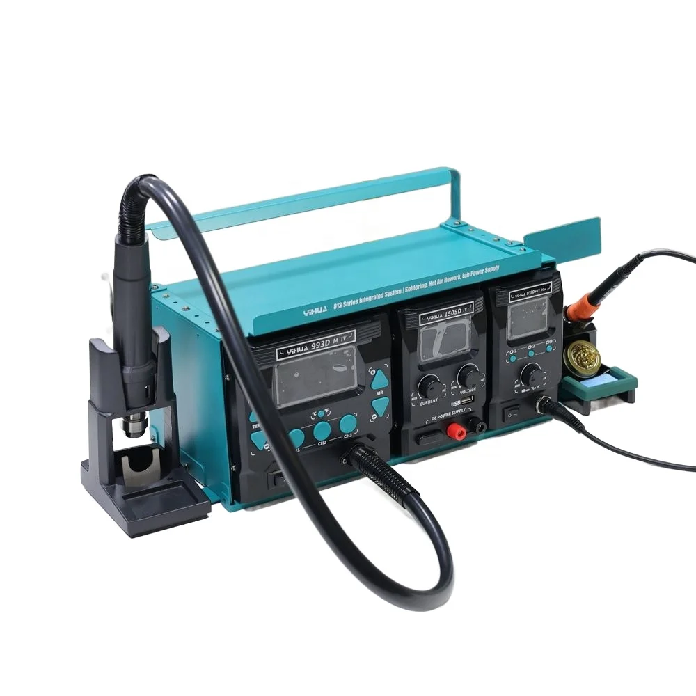 Gold SellerYIHUA 813 Three-in-One Rework Soldering Power System - Celsius Fahrenheit Switch Three Preset Lead-Free Rewo