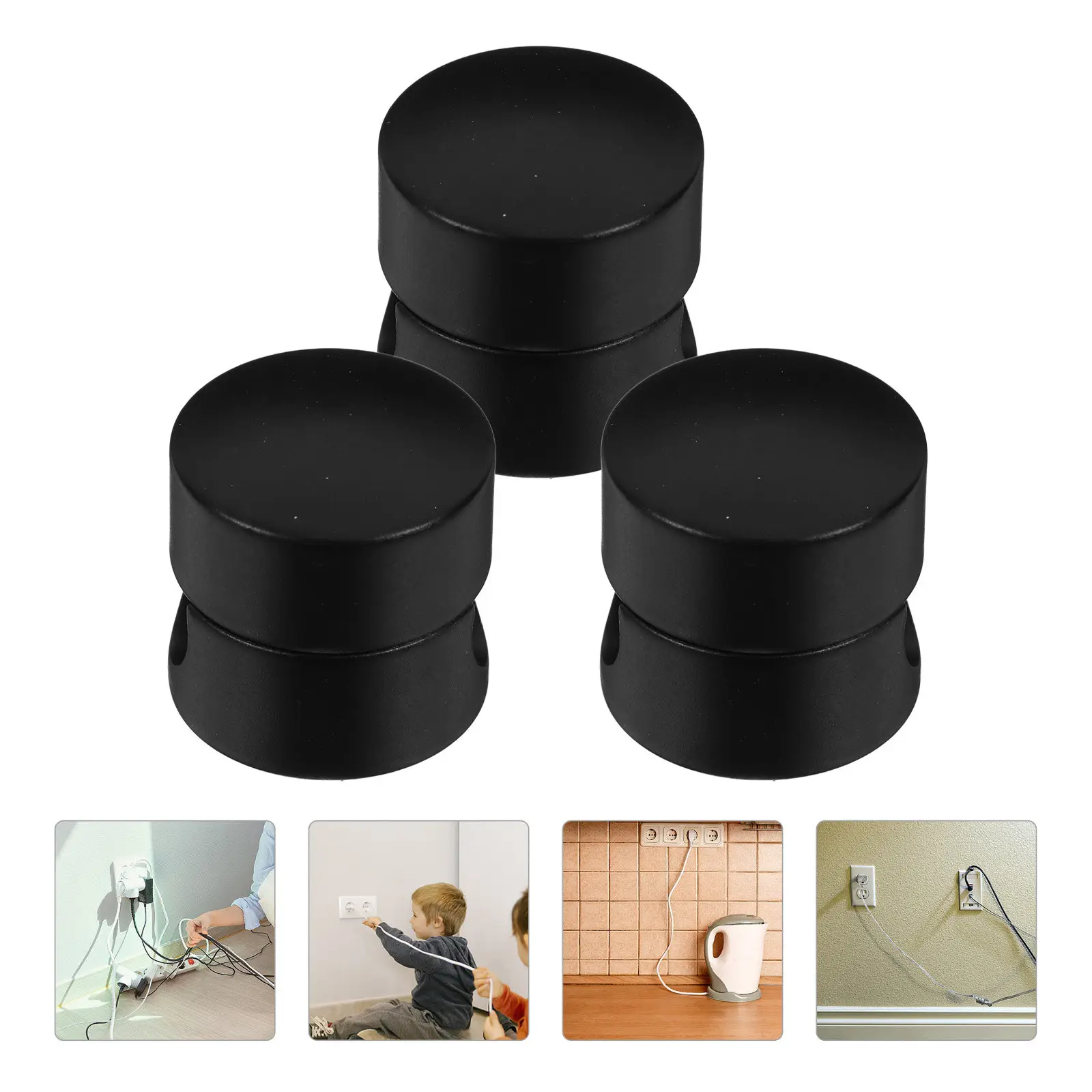 3Pcs Cable Cord Swag Hooks Aluminum Heavy Duty Cable Holders for Desk Nightstand Cord Anchor Organizer Charging Wire Management