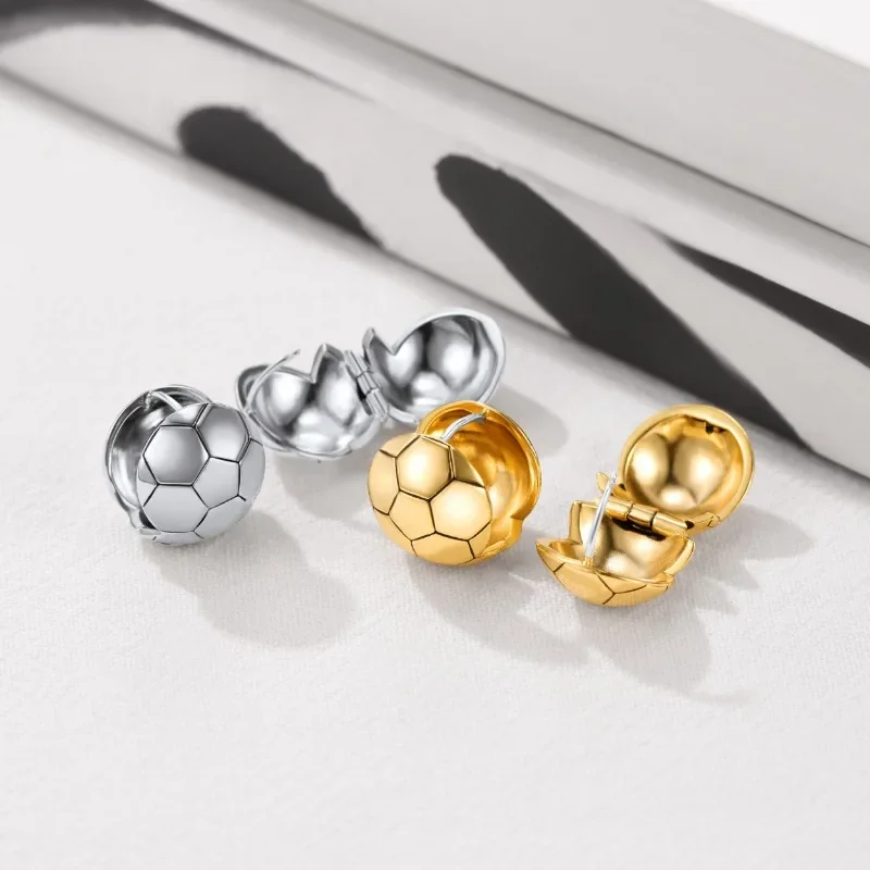 Fashion Stainless Steel Copper Football Hoop Earrings Accessaries for Women Girls Dainty Jewelry Gifts Various Styles