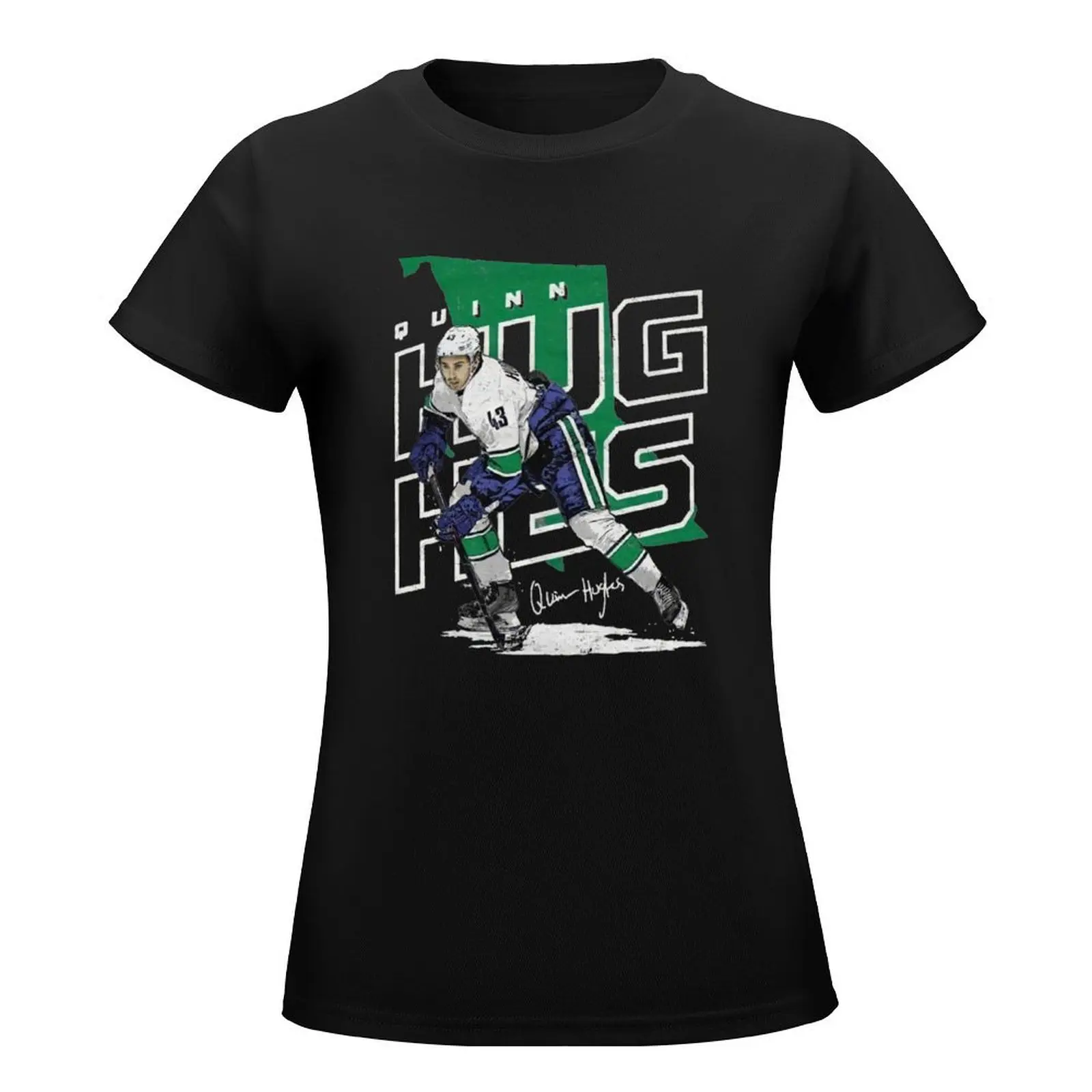 Quinn Hughes T-Shirt cute tops summer top oversized black t shirts for Women